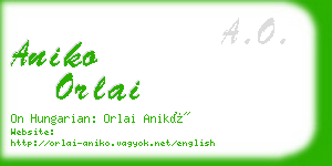 aniko orlai business card